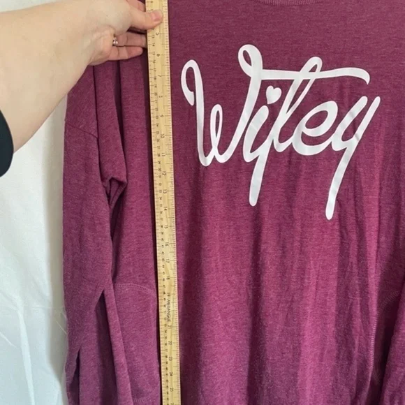 Unbranded Womens Burgundy Long Sleeve Graphic Print Shirt "Wifey" Size 2XL - Picture 6 of 9
